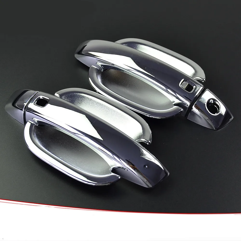 

4 шт. хромированная Автомобильная Дверная ручка Крышка внешняя отделка ABS Авто дверные чаши наклейки для Audi A6 2012 2013 2014 2015 2016 2017