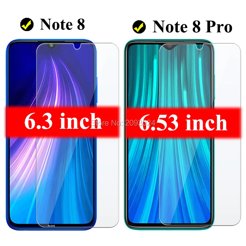 Tempered Glass On For Xiaomi Redmi Note 8 Pro Screen Protector Xiomi Note8 Armored Xaomi Mi 8Pro Protective Ksiomi Not8 Note8pro