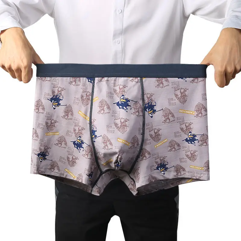4pcs Boxer Shorts Underpants man Men's Panties Men Boxer Underwear Cotton for Male Couple Sexy Set Calecon Large Size Lot Soft