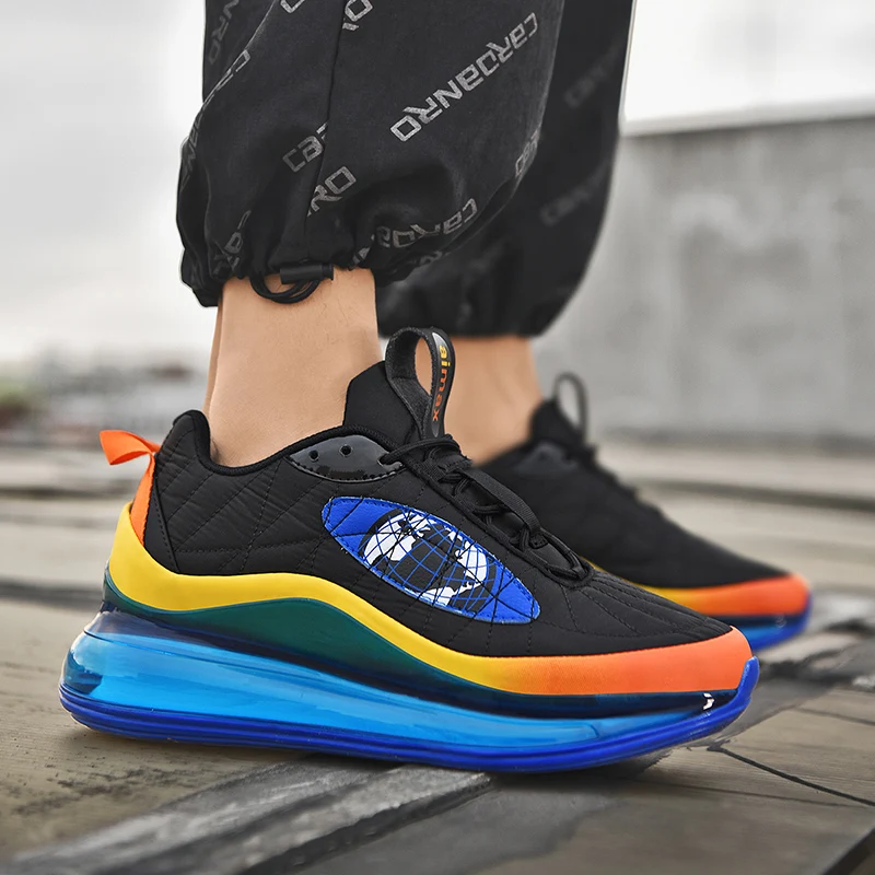 

New Men's Air Cushion Sneakers Breathable Running Shoes Trendy Hard-wearing Sports Shoes Outdoor Antiskid Damping Jogging Shoes