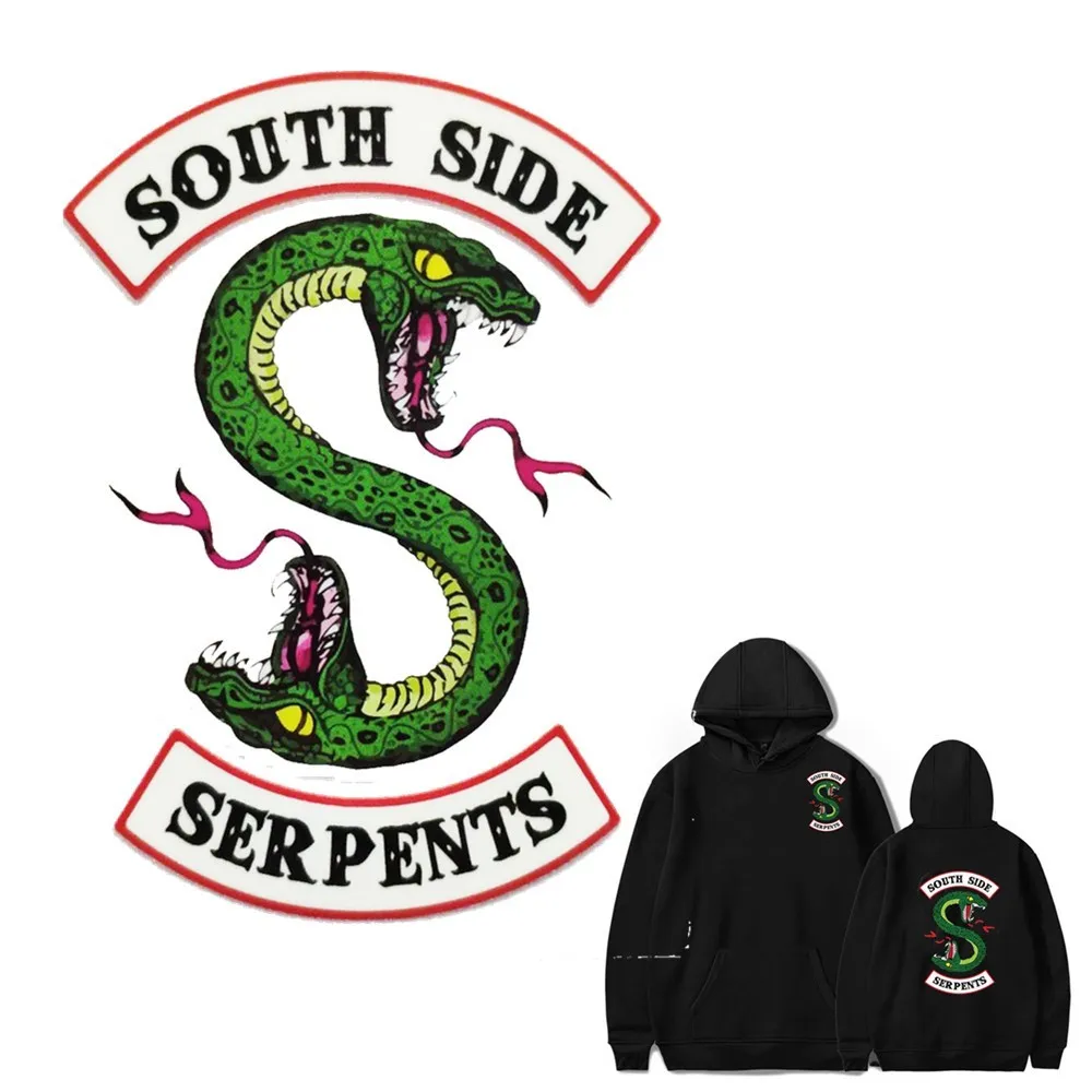 Стикер ривердейл с двумя головками нашивки Змея аппликация Jughead Jones для куртки