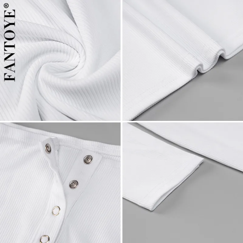 Женское облегающее платье FANTOYE мини в рубчик с длинным рукавом и открытыми