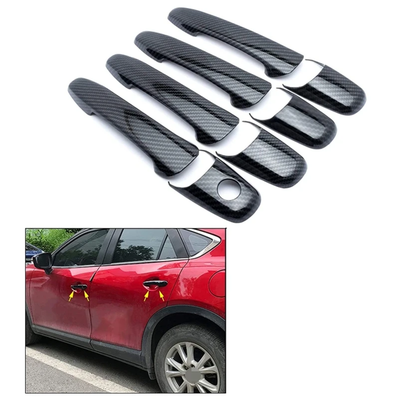 

Carbon Fiber Car Door Handle Cover for Mazda 2 3 6 Door Handle Decoration Door Handle Cover Trims with Keyless Holes
