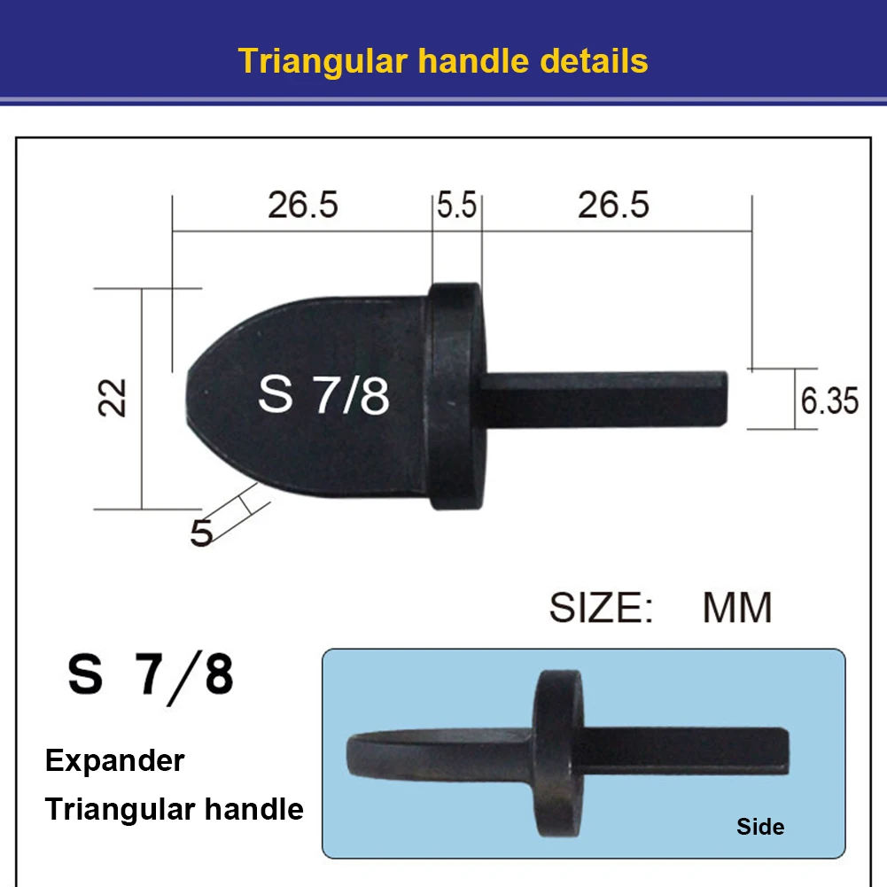 

6pcs Swaging Tool Drill Bits Copper Pipe Flaring Tool Tube Pipe Expander 7/8" 3/4" 5/8" 1/2" 3/8" 1/4"