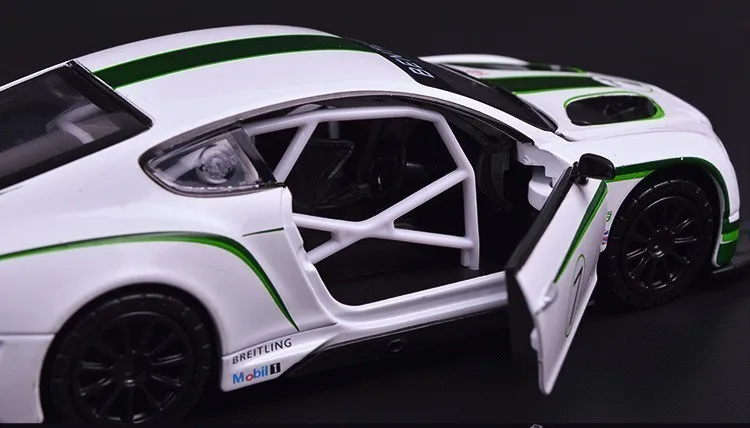 1:32 Bentley GT3 Супер гоночный сплав автомобиля моделирование литье под давлением звуковые огни модель автомобиля горячие колеса для детей