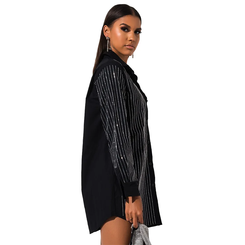 Женское платье рубашка с длинным рукавом зимнее асимметричное свободное в