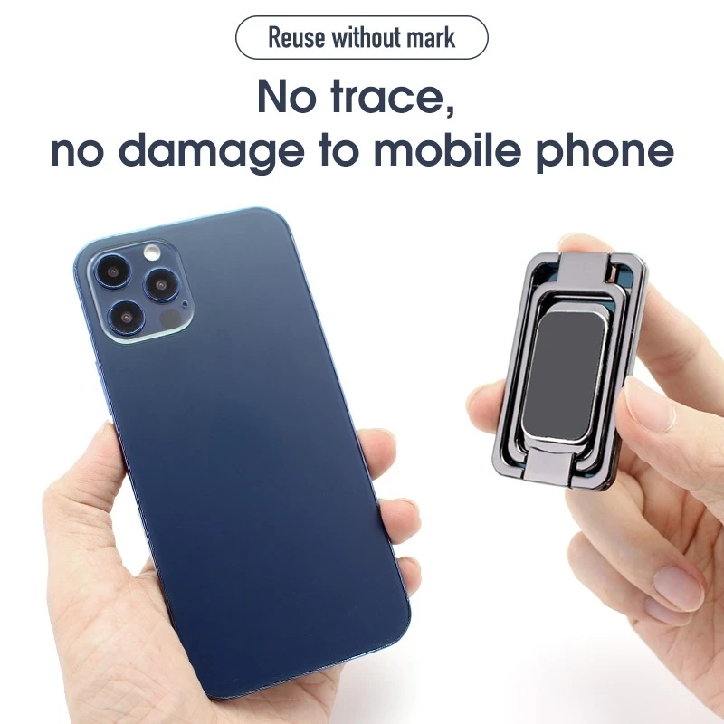 universal ultra thin fold lift gold silver back mounted mobile phone ring bracket metal desktop desk magnetic stand holder free global shipping