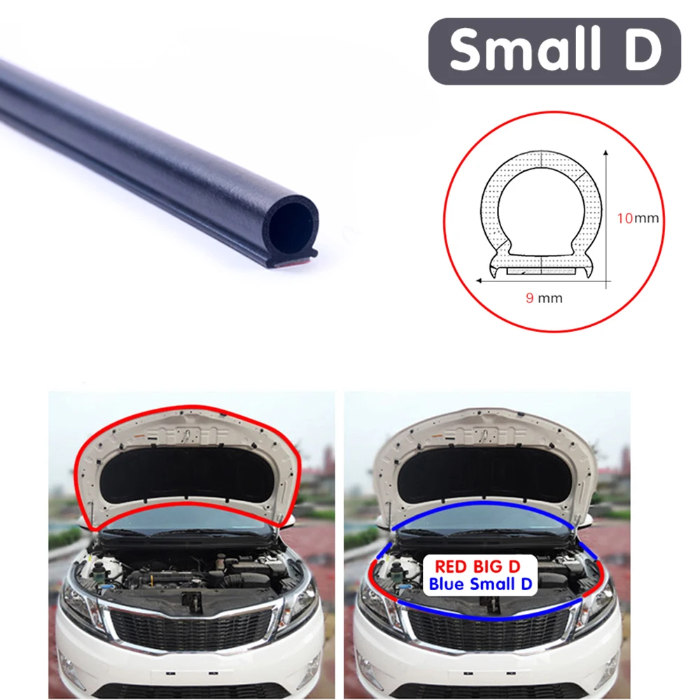

1~10Meters Small D Car Door Weatherstrip Waterproof Weather Strip Car Rubber Strip Seal Epdm Seal Auto Rubber Door Seals For Car