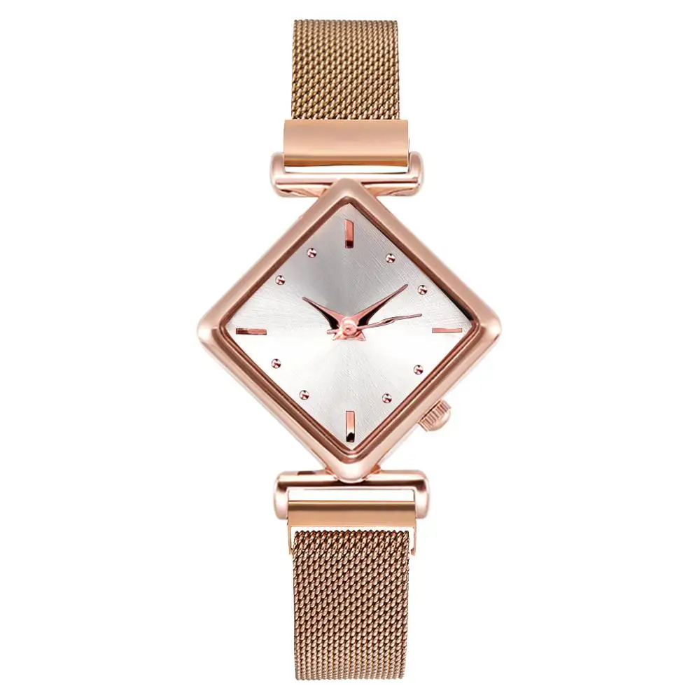 

Роскошные женские кварцевые часы с магнитной пряжкой градиентные цвета женские квадратные часы персонализированные часы с браслетом из ст...