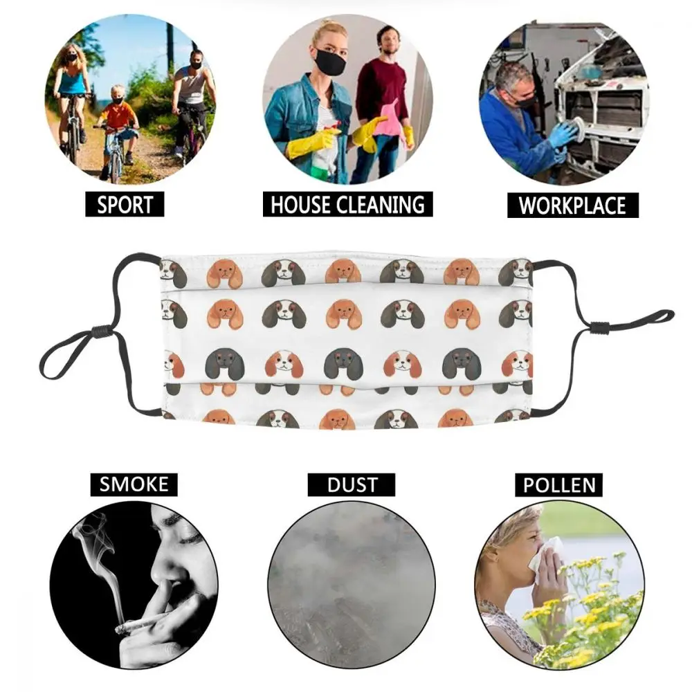 

Calieer King Charles Spaniels Reusable Face Mask Dog Lover Anti Haze Dust Mask Protection Mask Respirator Mouth Muffle
