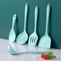 silicone kitchenware set 5pc cooking spoon kitchen slotted rice spoon non stick pan frying shovel soup spoon kitchen accessories