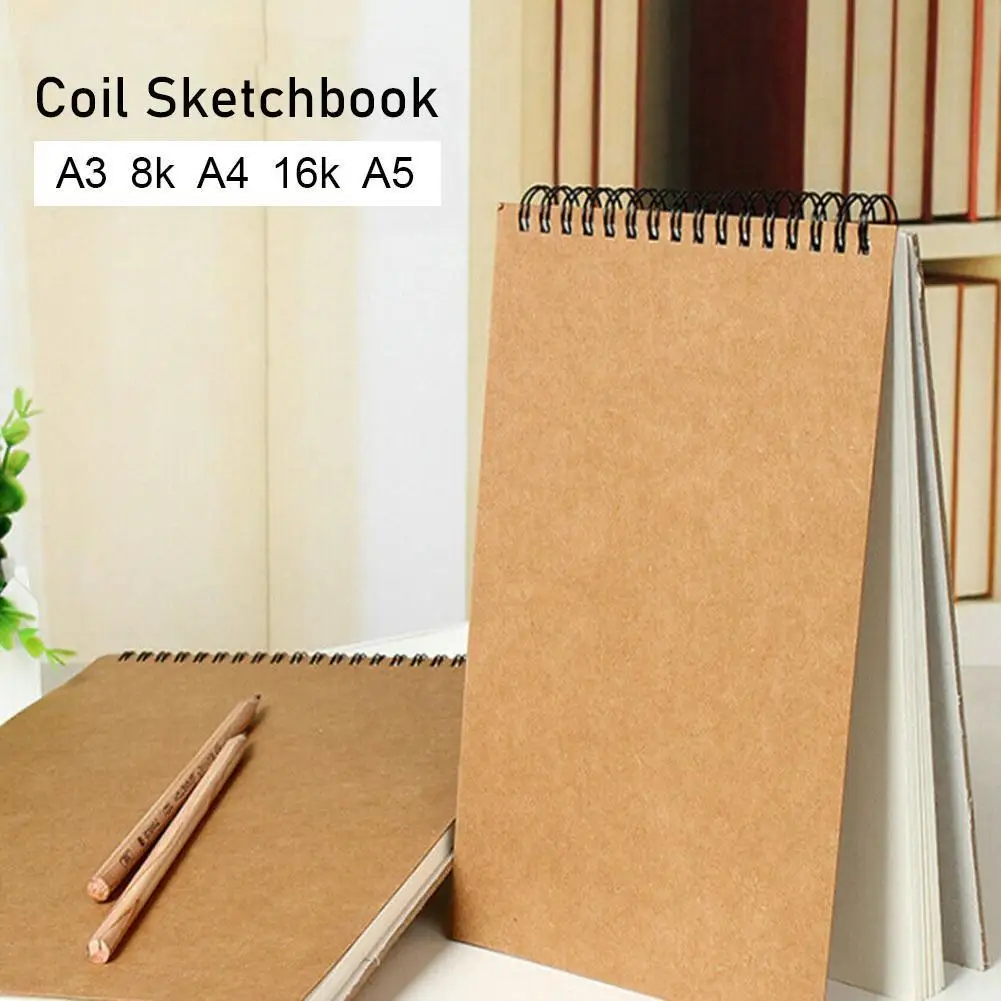 Катушка Sketchbook Kraft Notebook цвета хаки для студентов товары рукоделия бумага