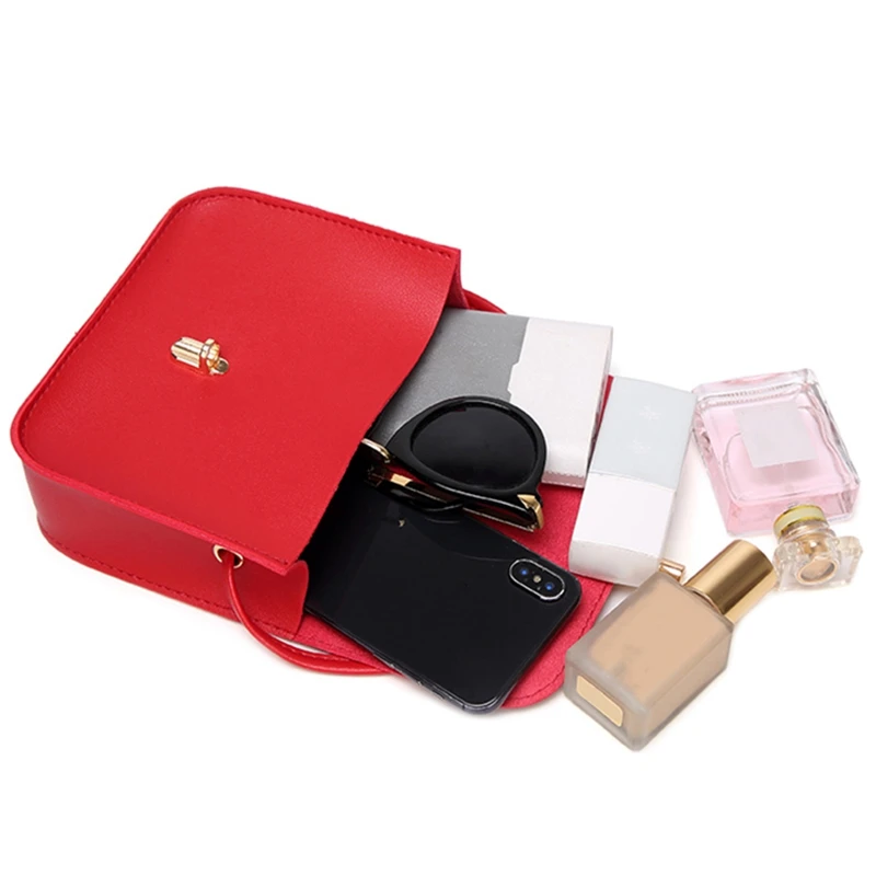 Мода дикая девушка маленькая сумочка Простой Досуг сумка на плечо красный|Сумки