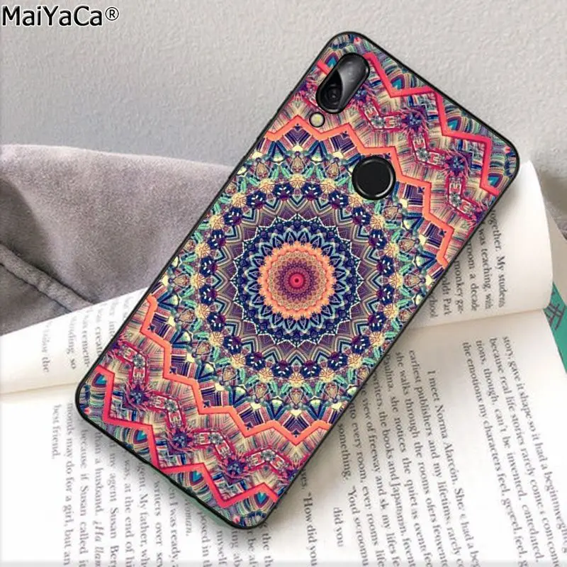 Чехол для телефона MaiYaCa с цветком мандалы черного цвета из ТПУ чехол для Huawei P10 lite P20 pro P20lite P30 pro mate 20 pro mate20 lite