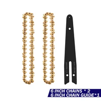 6 inch gold electric chain 6 inch guide for mini electric chain saw for logging and pruning chainsaw parts
