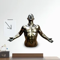 nordic modern home screaming body art art cast copper pendant creative model room living room entrance wall decoration