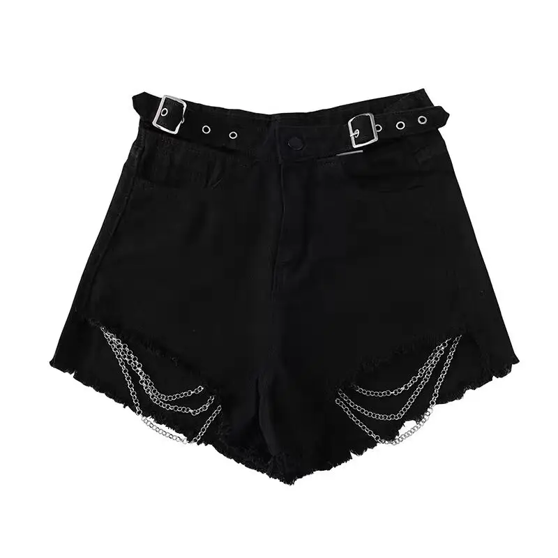 Шорты из денима женские с широкими штанинами винтажные джинсовые короткие брюки