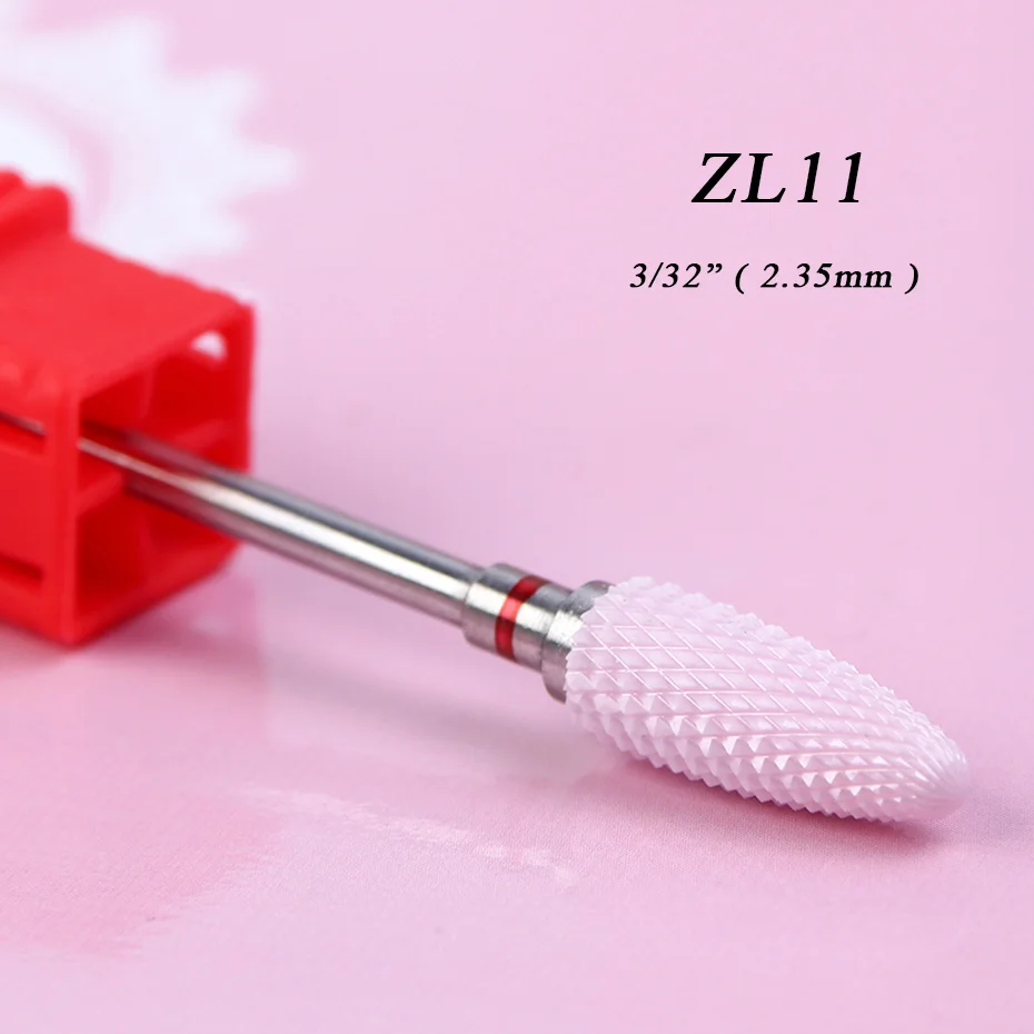 ZL11 1 шт. керамические фрезы для электрических ногтей сверла алмазные фрезы твердосплавные фрезы УФ-гель для удаления маникюрных инструментов BEZL01-25 - Цвет: ZL11