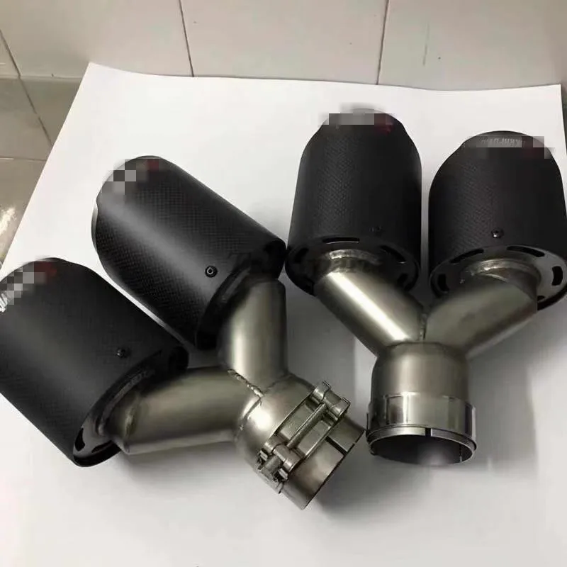 2 шт. левый + правый автомобиль двойной Akrapovic универсальная нержавеющая сталь