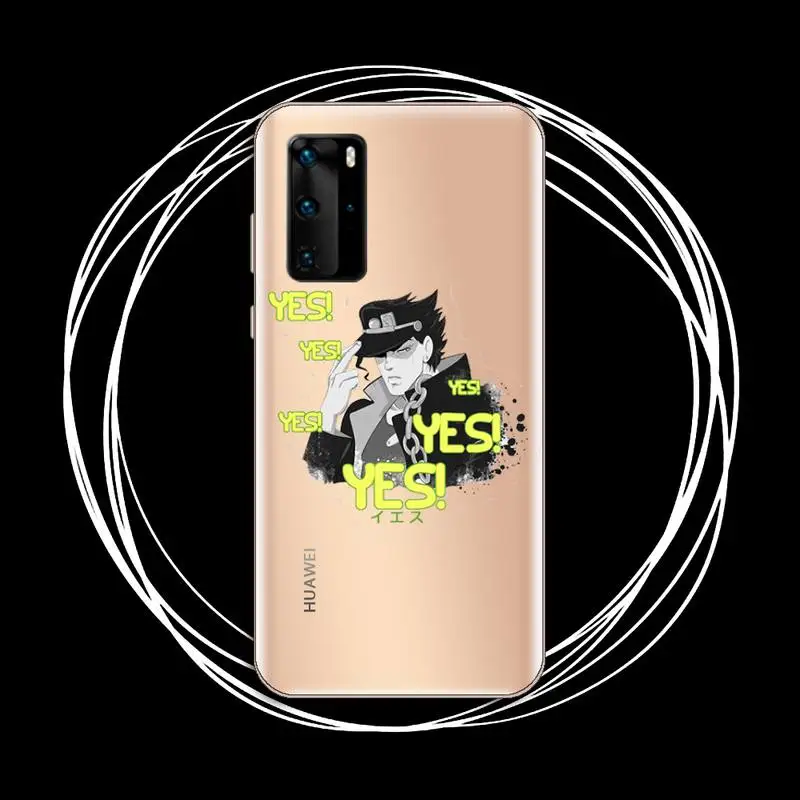 

JOJOS BIZARRE ADVENTURE JoJo Anime Phone Case Transparent for Huawei P honor 8 10i 20 30 40 smart 2019