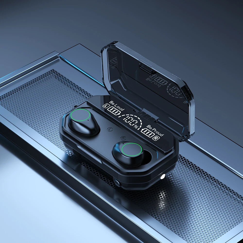 

TWS 5.0 Bluetooth Earphones Wireless Headphone Stereo Sports Waterproof Earbuds Headsets With Microphone 2200mAh Charging Box