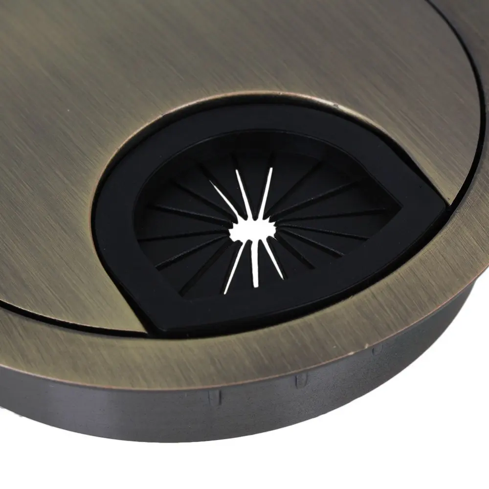 2 шт. 60 мм бронзы из цинкового сплава компьютерный стол прокладка кабеля