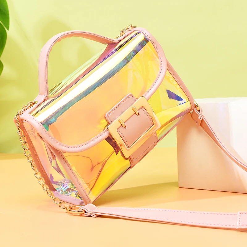 2019 новая сумка через плечо лазерная прозрачная Модный корейский рюкзак