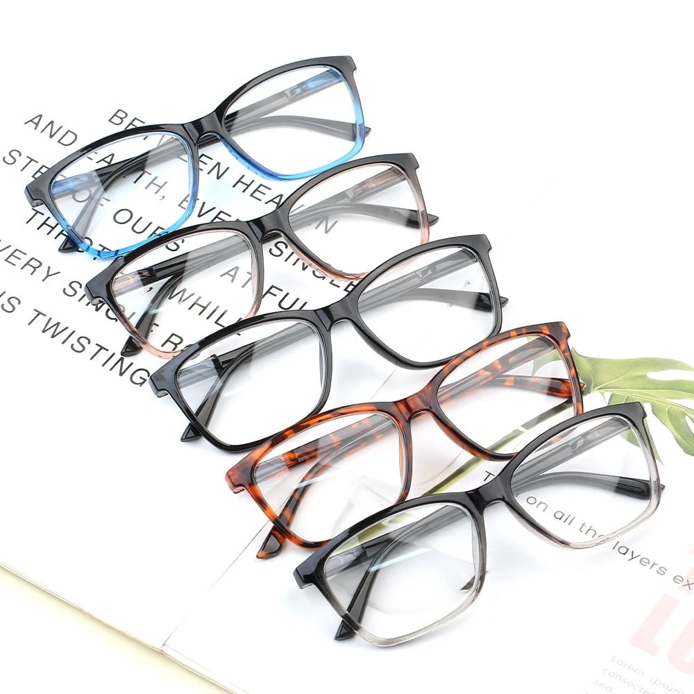 

Boncamor Reading Glasses Spring Hinge HD Reader Prescription Eyeglasses Men and Women Classic Rectangular Decorative Eyewear