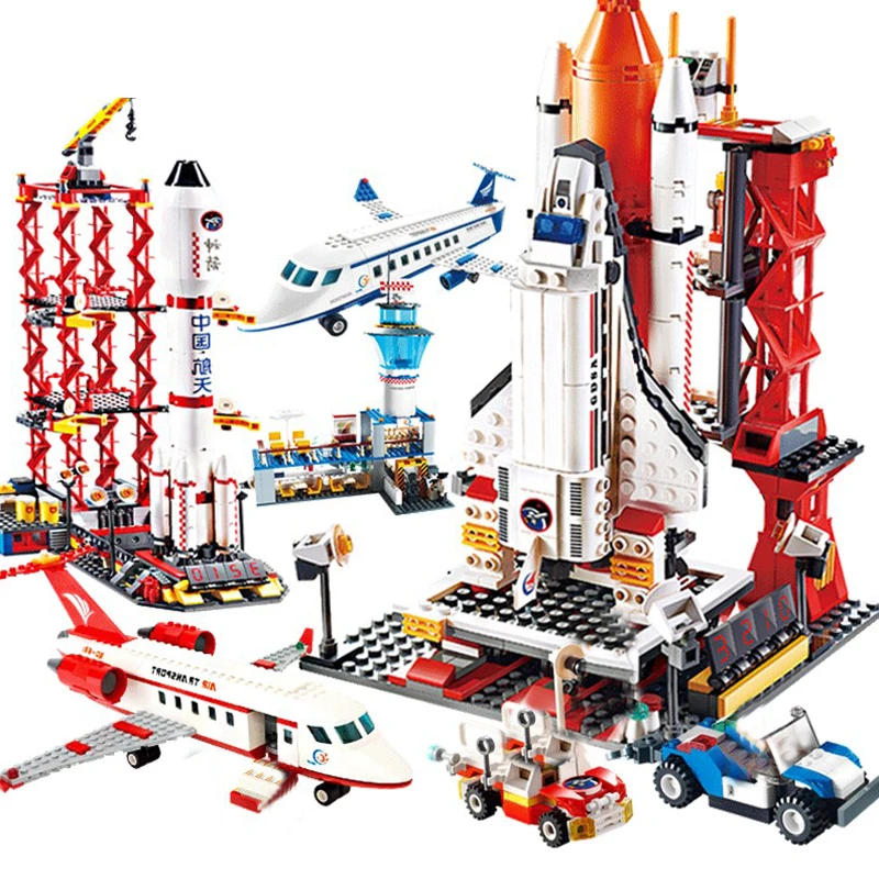QWZ городской космос космический корабль пусковой центр строительные блоки
