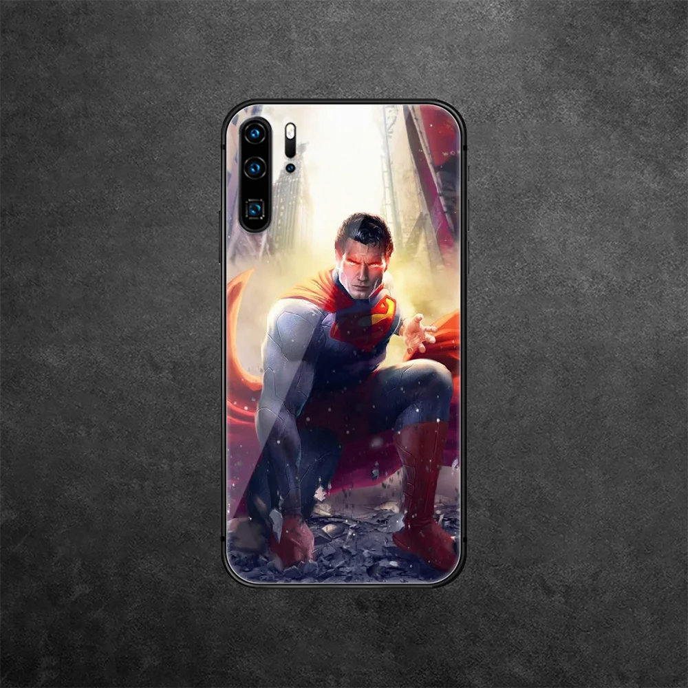 

Super Hero Man Comics Tempered Glass Phone Case Cover For Huawei Honor Mate P 7 8 9 10 20 30 40 A X I Pro Lite Smart 2019 Bumper