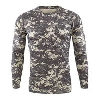 tactical military camouflage t shirt men breathable quick dry us army combat full sleeve outwear t shirt streetwear long sleeve