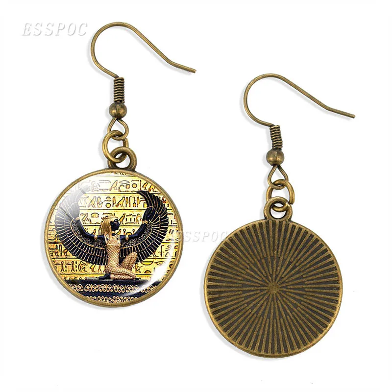 Ретро Египетский Анкх подвеска в форме Креста серьги древний Анубис Scarab