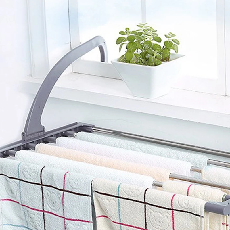 

JEYL Radiator Folding Airer Radiator Towel Holder Clothes Dryer Drying Rack Rail Install on Any Radiator in Any Room