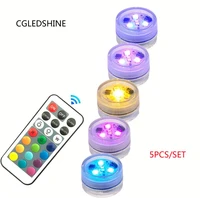 5pcs hot tub lightssubmersible led lights with ir remote controlled rgb underwater spa light with 13 leds