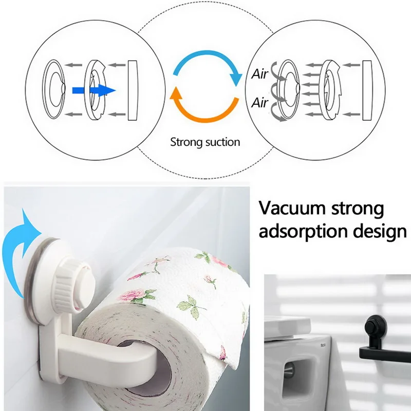1 шт. Вакуумная присоска держатель для туалетной бумаги клейкий рулон кронштейн
