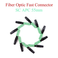 10 400pcs embedded fiber optic fast connector apc sc plug single mode fiber optic adapter quick field assembly 55mm2 17in