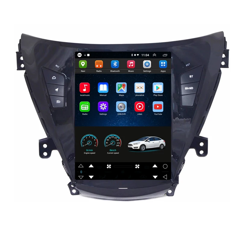 

10.4" tesla style android car radio screen auto stereo for Hyundai Elantra 2011 2012 2013 Navigation GPS Multimedia Video Player