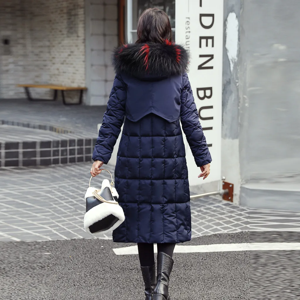 HSU Новые пальто женские зимние свободные длинные хлопковые стеганые куртки