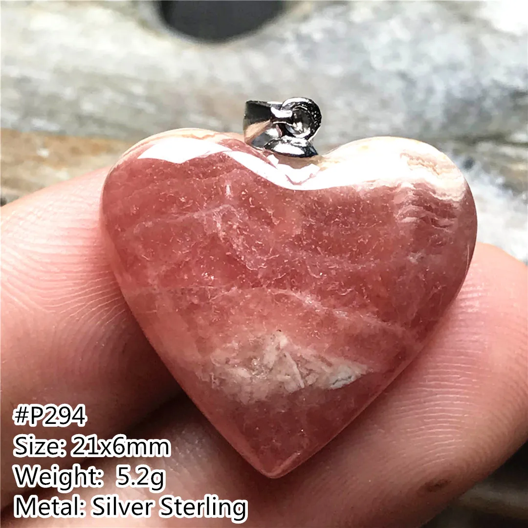 

Top Natural Red Heart Rhodochrosite Pendant Jewelry 21x6mm For Women Man Healing Love Beauty Crystal Beads Stone Gemstone AAAAA