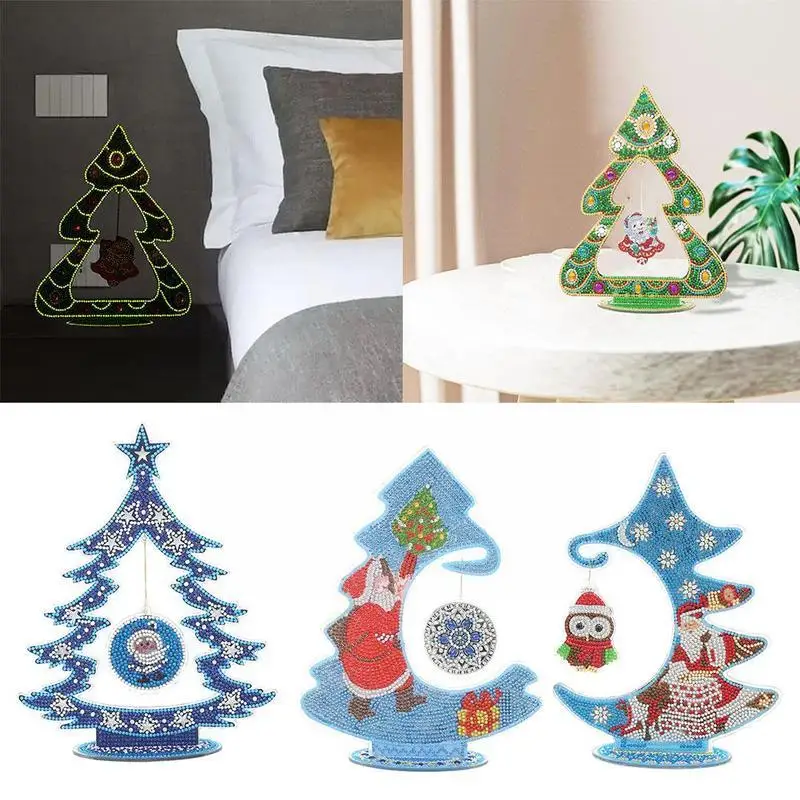 

Светящаяся Хрустальная Рождественская елка «сделай сам», особая форма, комнатные украшения, мозаичная дрель, украшения для рукоделия, наст...