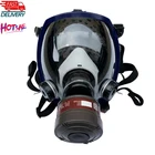 Многофункциональная маска с 3 отверстиями для защиты от газа, сферическая суперпрозрачная Полностью герметичная защитная маска, распылительная краска, промышленная маска для загрязнения