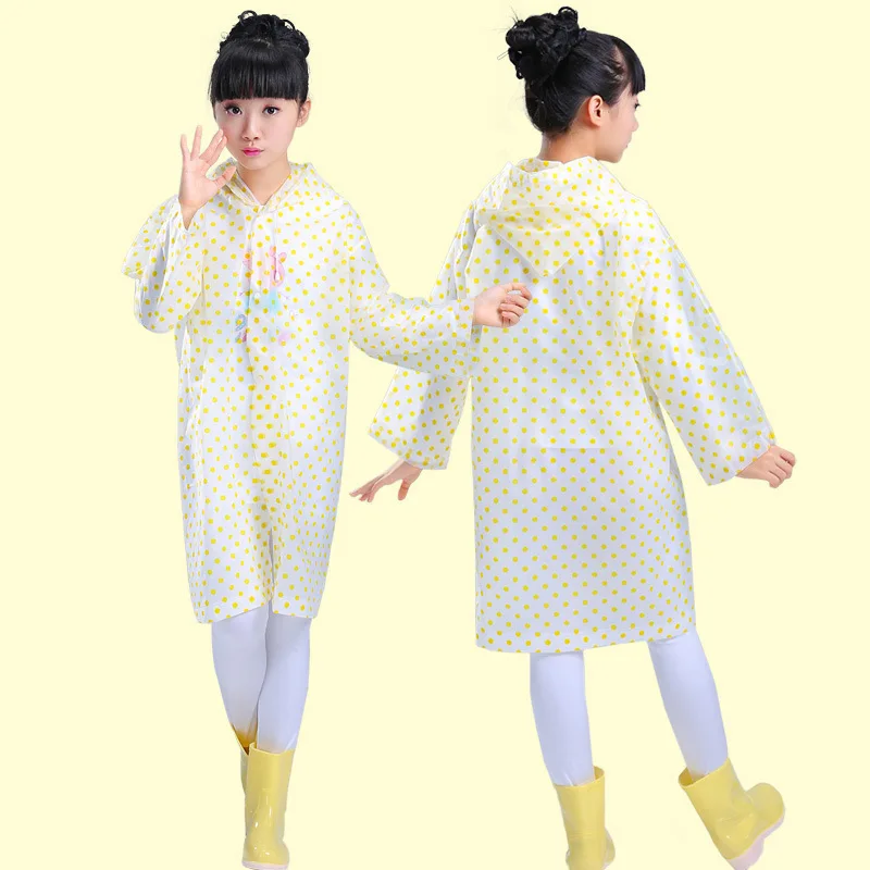 Дождевик-пончо Детский прозрачный водонепроницаемый | Дом и сад