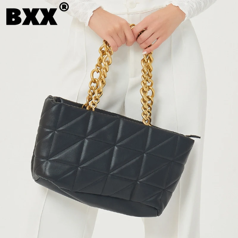 

[BXX] Женская Новая Винтажная простая сумка с цепочками из искусственной кожи, универсальная сумка через плечо, модная сумка 2021 GF1364