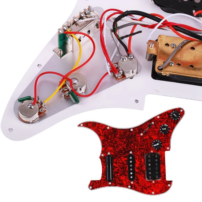 Прямая поставка-Гитара Pickguard 3-Ply SSH загружен Предварительно проводной Humbucker
