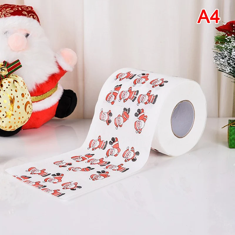 25m/Roll Santa Claus Reindeer Christmas Toilet Paper Decorations for Home Ornaments New Year Gifts | Дом и сад