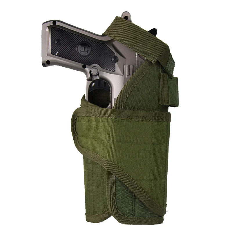 Green Тактический Нейлон Molle ремень пистолет кобура для Glock 17 M9 USP 1911 военный страйкбол светильник крепление Охота Стрельба Универсальный кобуры - Цвет: Green
