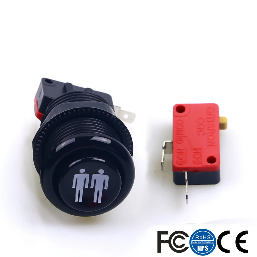 Happ Style 1/ 2 Player Start &amp Home Push Buttons With Micro Switch For Arcade Machine Games Mame Jamma Parts | Спорт и