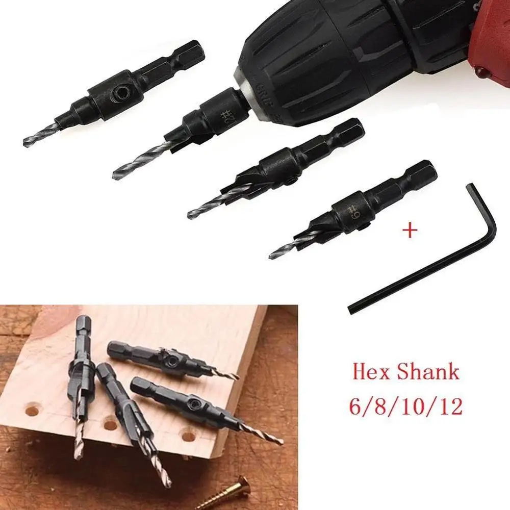 5 шт. набор сверл для деревообработки сверло бурения #10 #6 размеров #12 #8 #5 винтовых