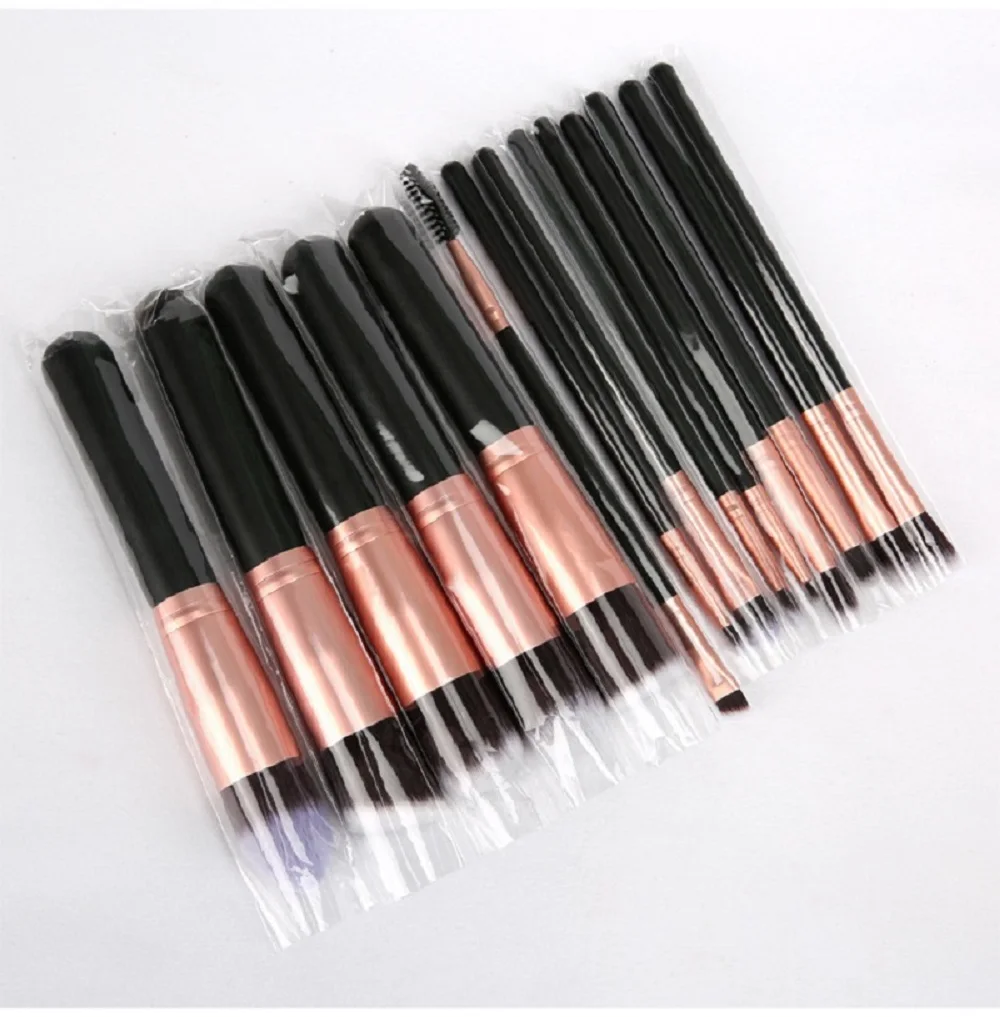 

Kabuki Makeup Brushes Set 14pcs Glitter Cosmetic Pinceaux De Maquillage Luxury Rose Gold Female Make Up Brush Tools New Arrived