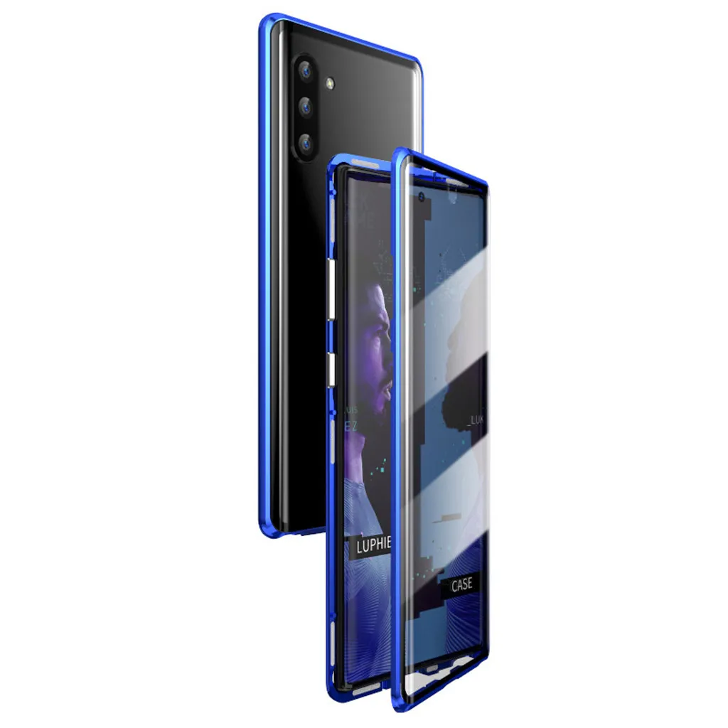 Магнитный чехол для телефона Samsung Galaxy Note 10/10 + металлический бампер с адсорбцией